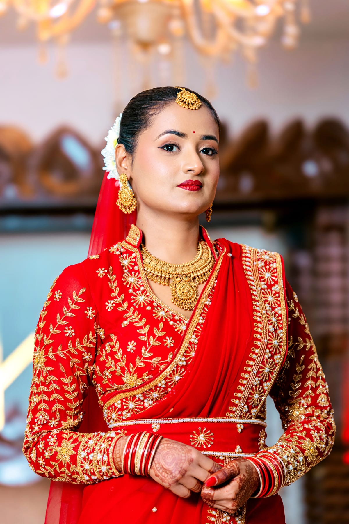 Traditional Nepali wedding ceremony photography by Wedding Story Nepal - portrait